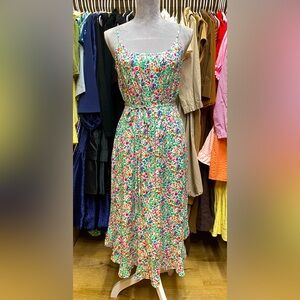 Nwt J crew ruffled midi dress